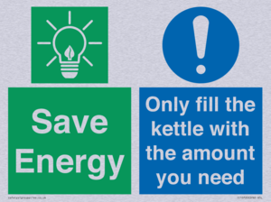 Save Energy - Only fill the kettle with the amount you need